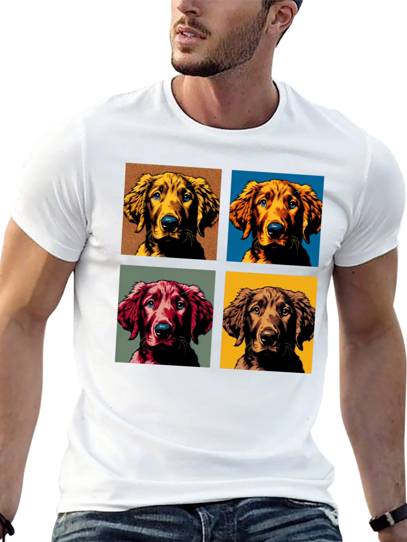 Dog Portrait Black T-Shirt
