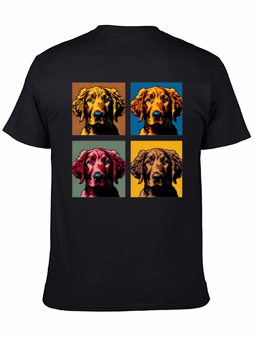 Dog Portrait Black T-Shirt