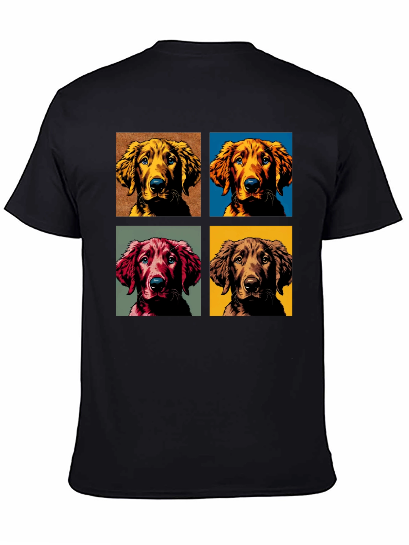 Dog Portrait Black T-Shirt