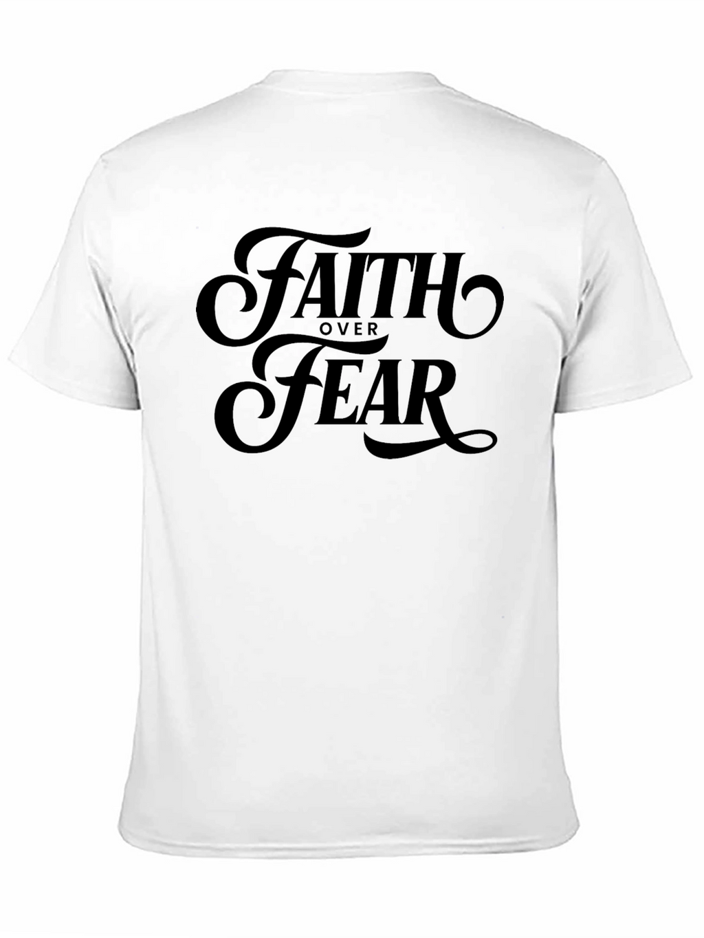 Faith Over Fear Black Graphic T-Shirt