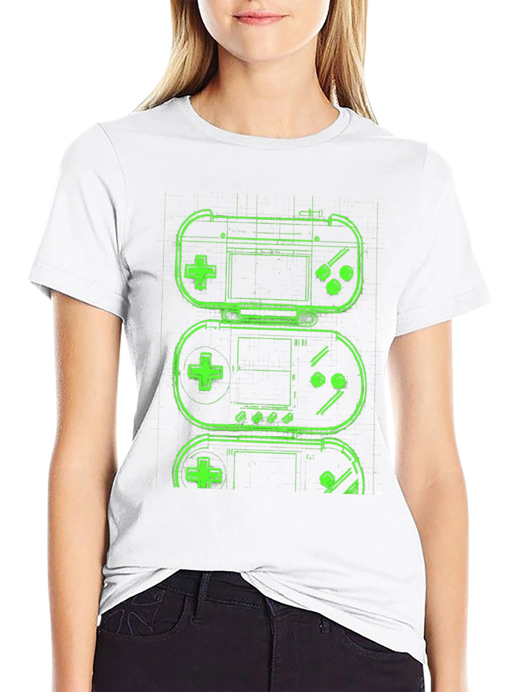 Retro Gaming T-Shirt - Neon Game Controller Design