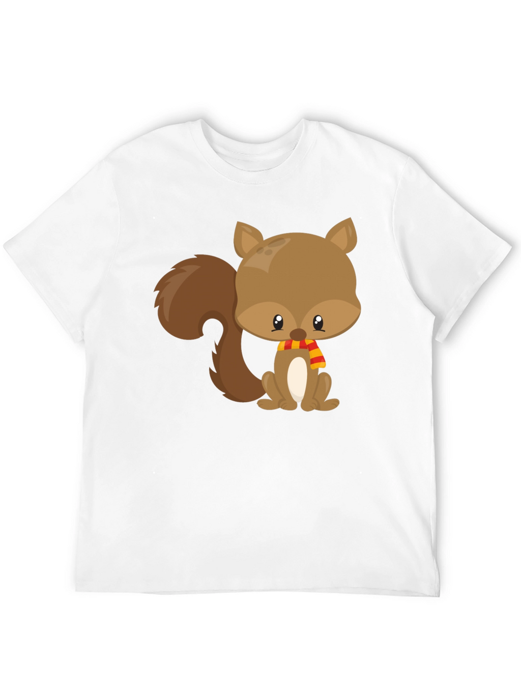 Cute Squirrel Black T-Shirt