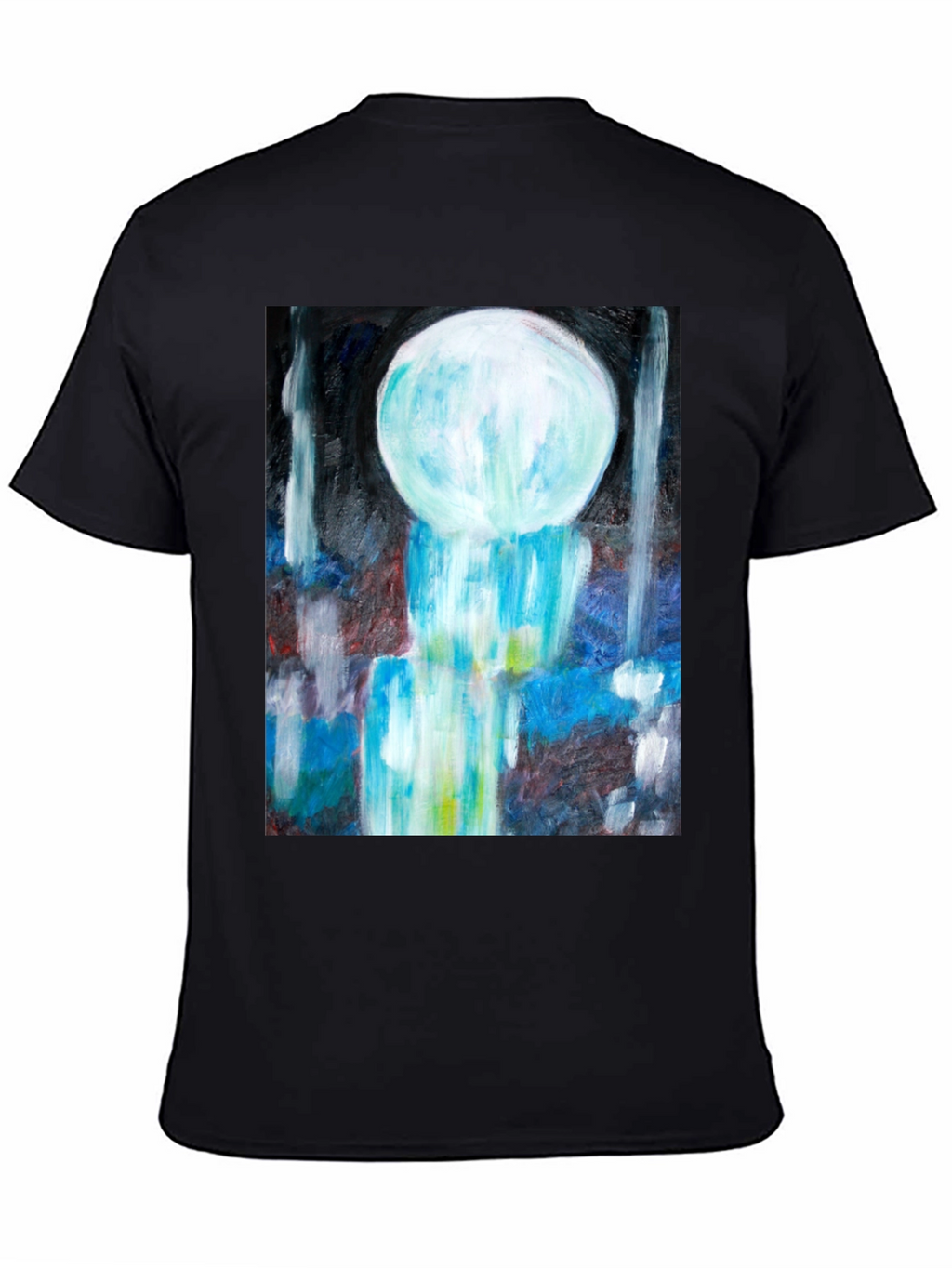 Abstract Art Tee - Modern Graphic Print Black T-Shirt