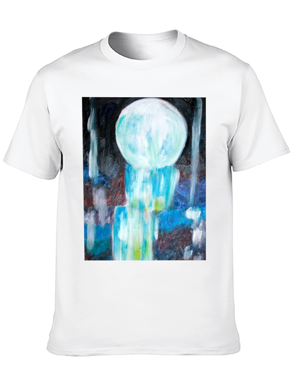 Abstract Art Tee - Modern Graphic Print Black T-Shirt