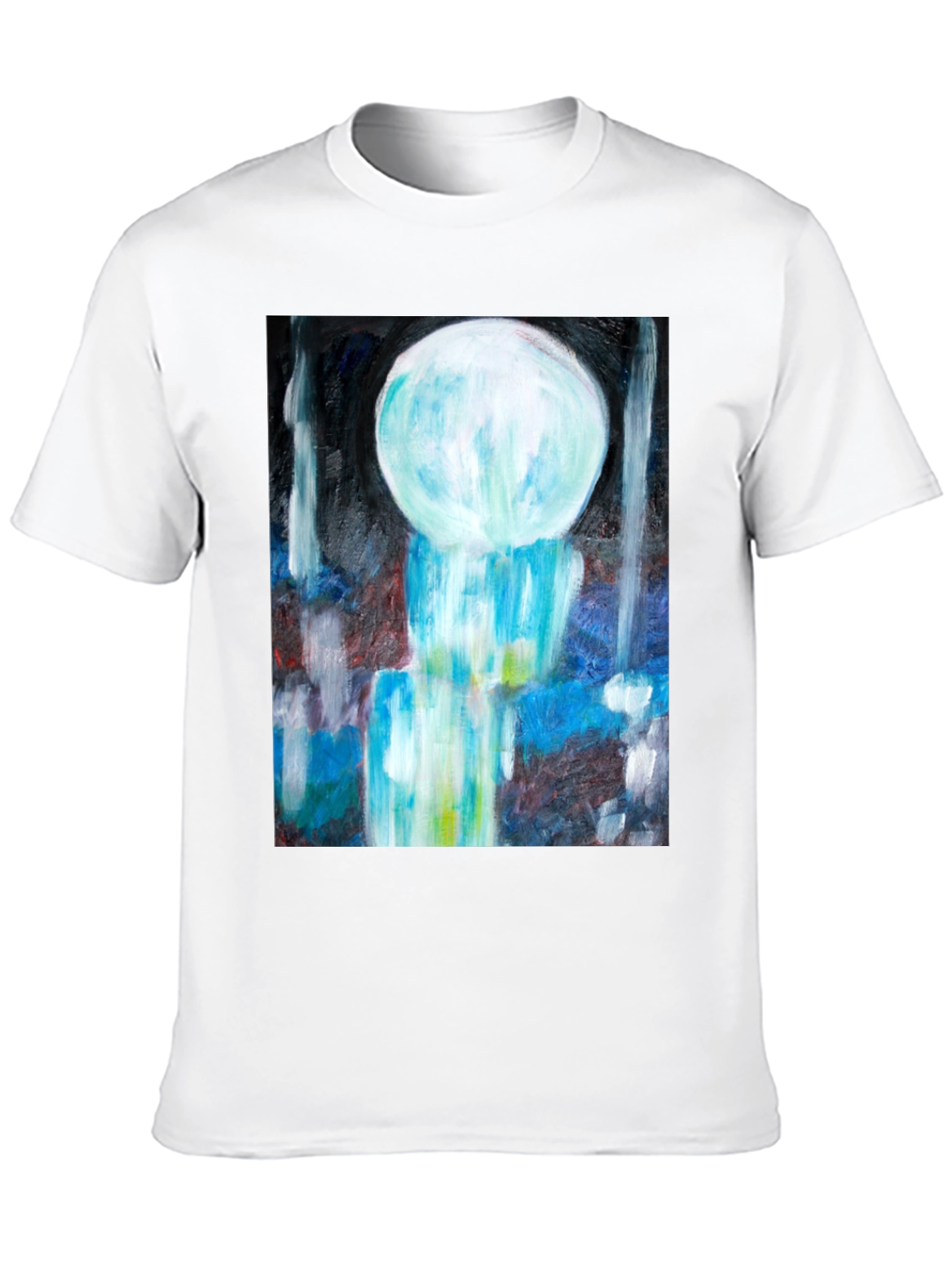 Abstract Art Tee - Modern Graphic Print Black T-Shirt