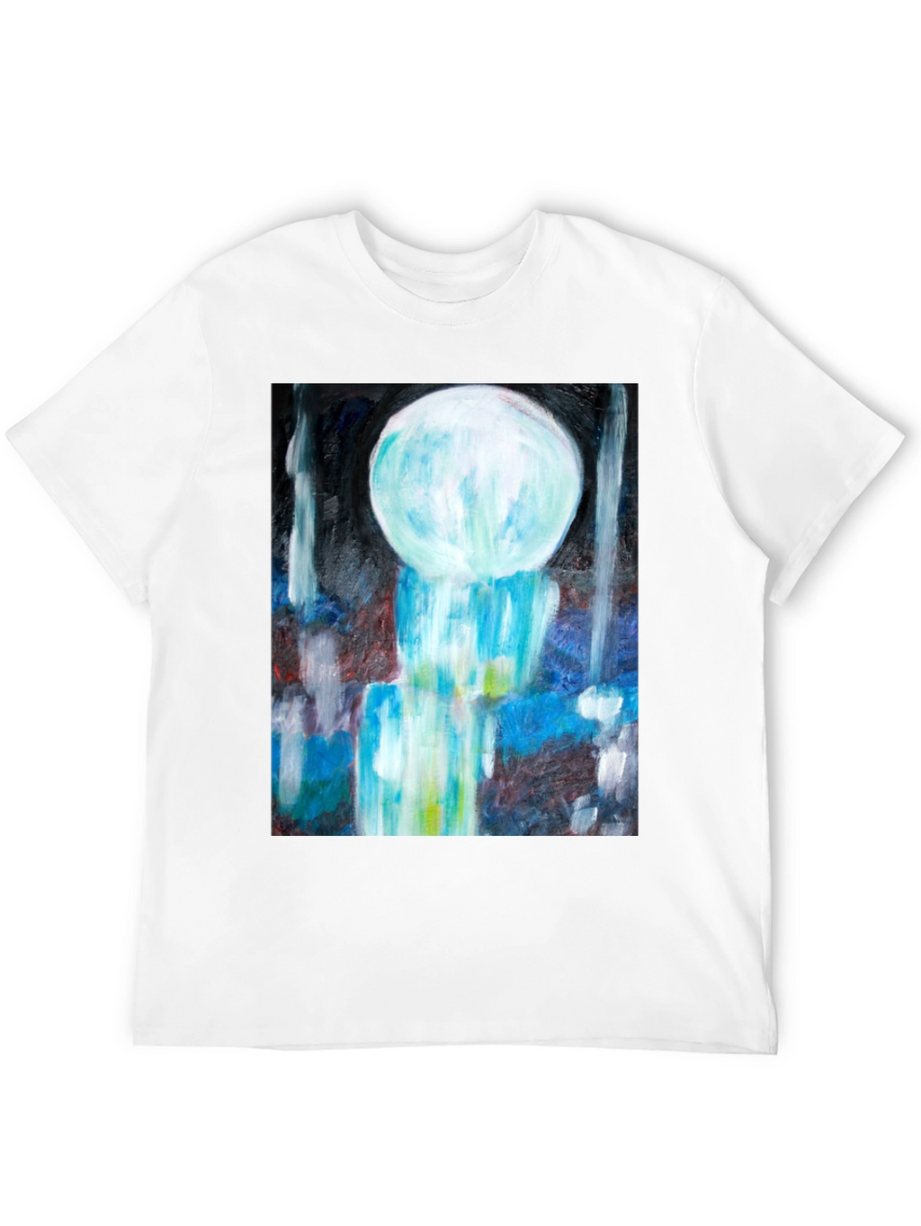 Abstract Art Tee - Modern Graphic Print Black T-Shirt