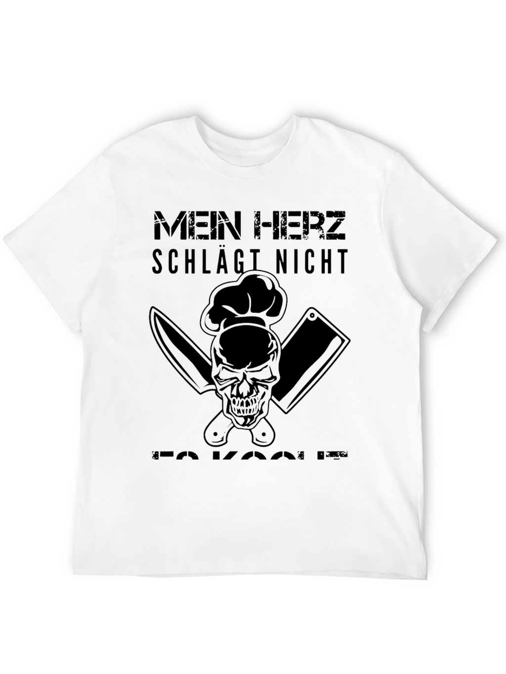 Mein Herz Kocht T-Shirt - Chef Skull Design