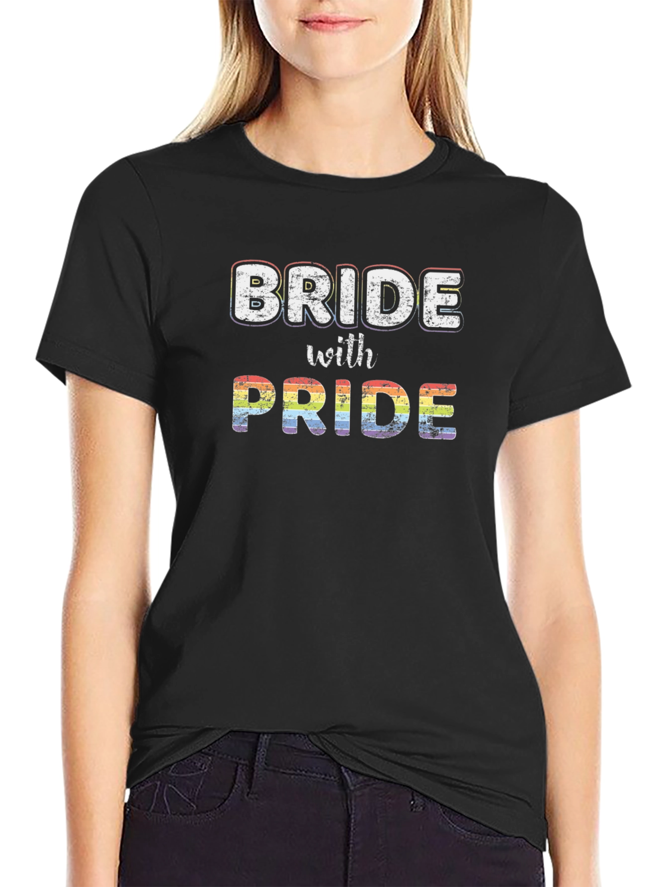 Bride with Pride Rainbow Graphic Tee