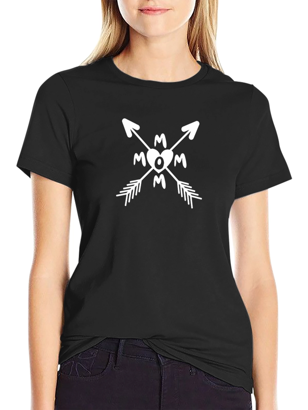 Mom Arrow Graphic Tee - Stylish Comfort