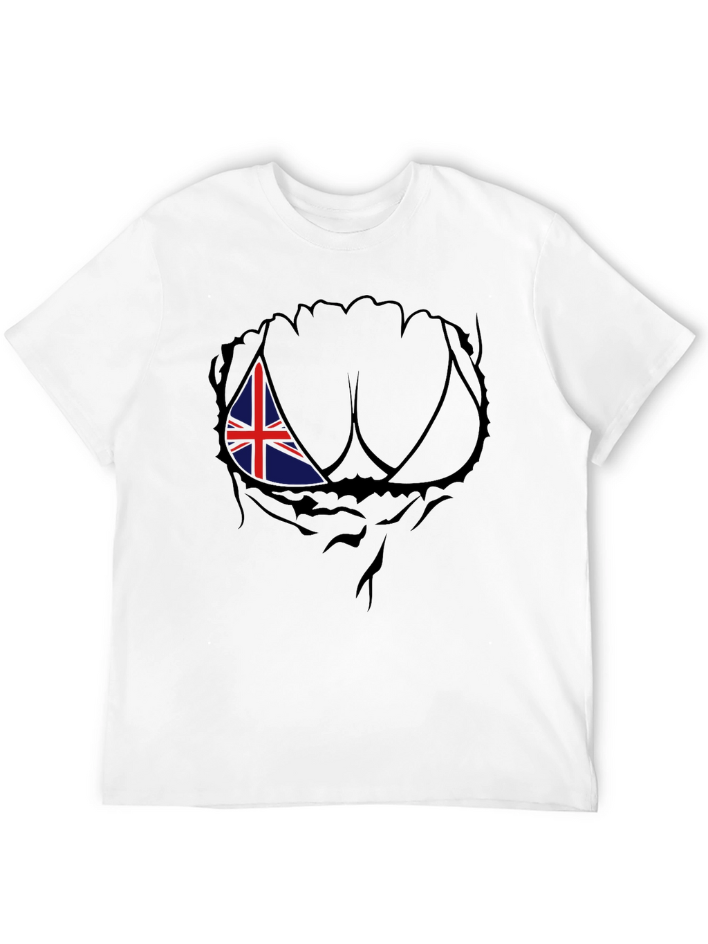 Union Jack Chest Rip Mens T-Shirt