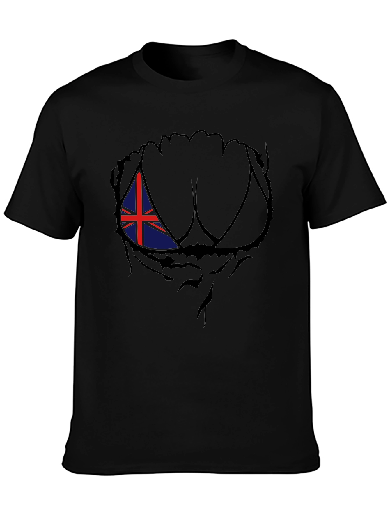 Union Jack Chest Rip Mens T-Shirt