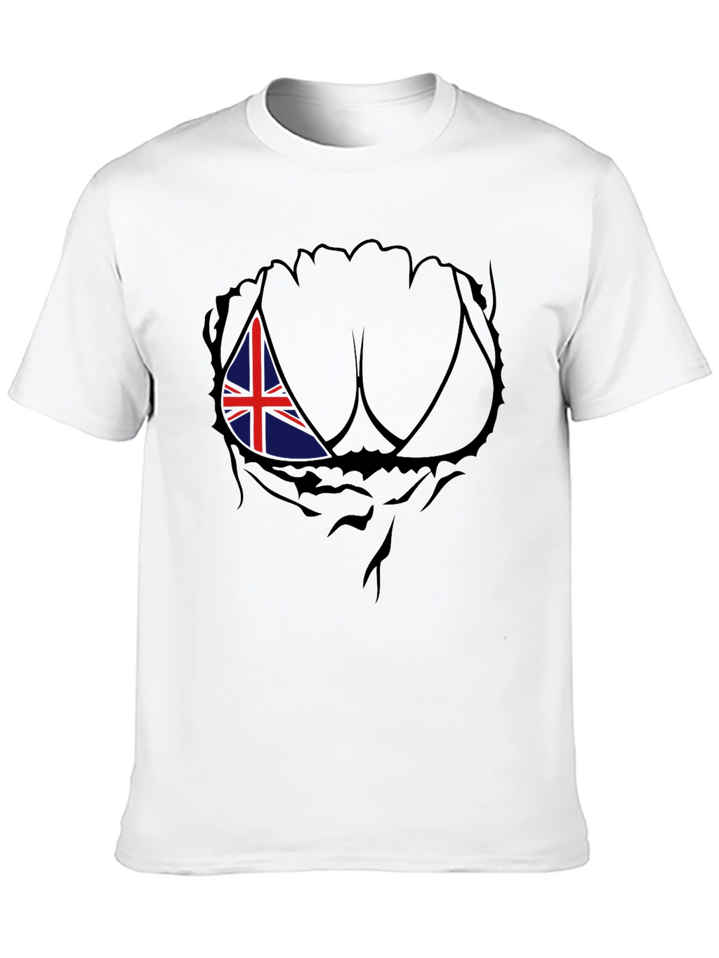 Union Jack Chest Rip Mens T-Shirt