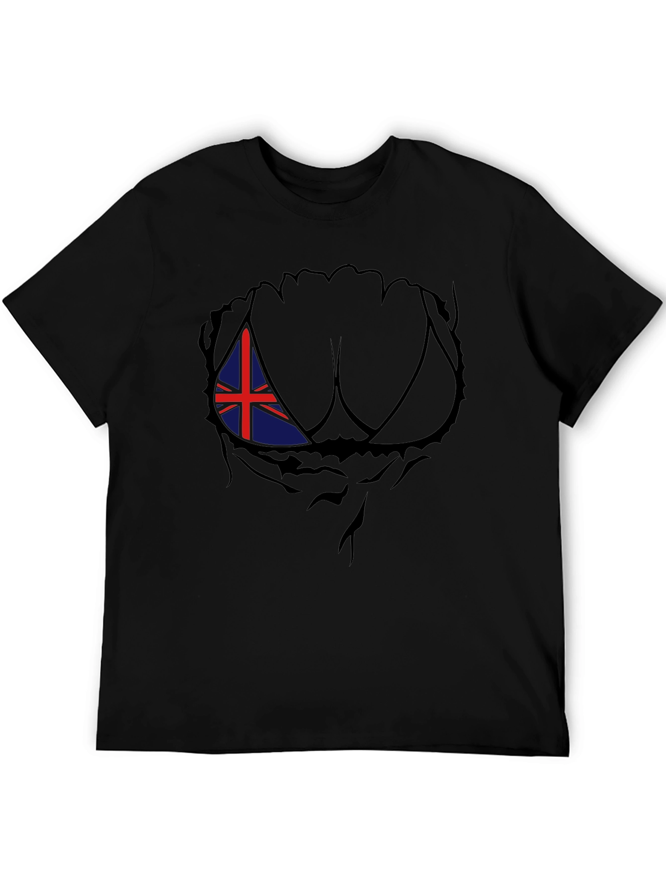 Union Jack Chest Rip Mens T-Shirt