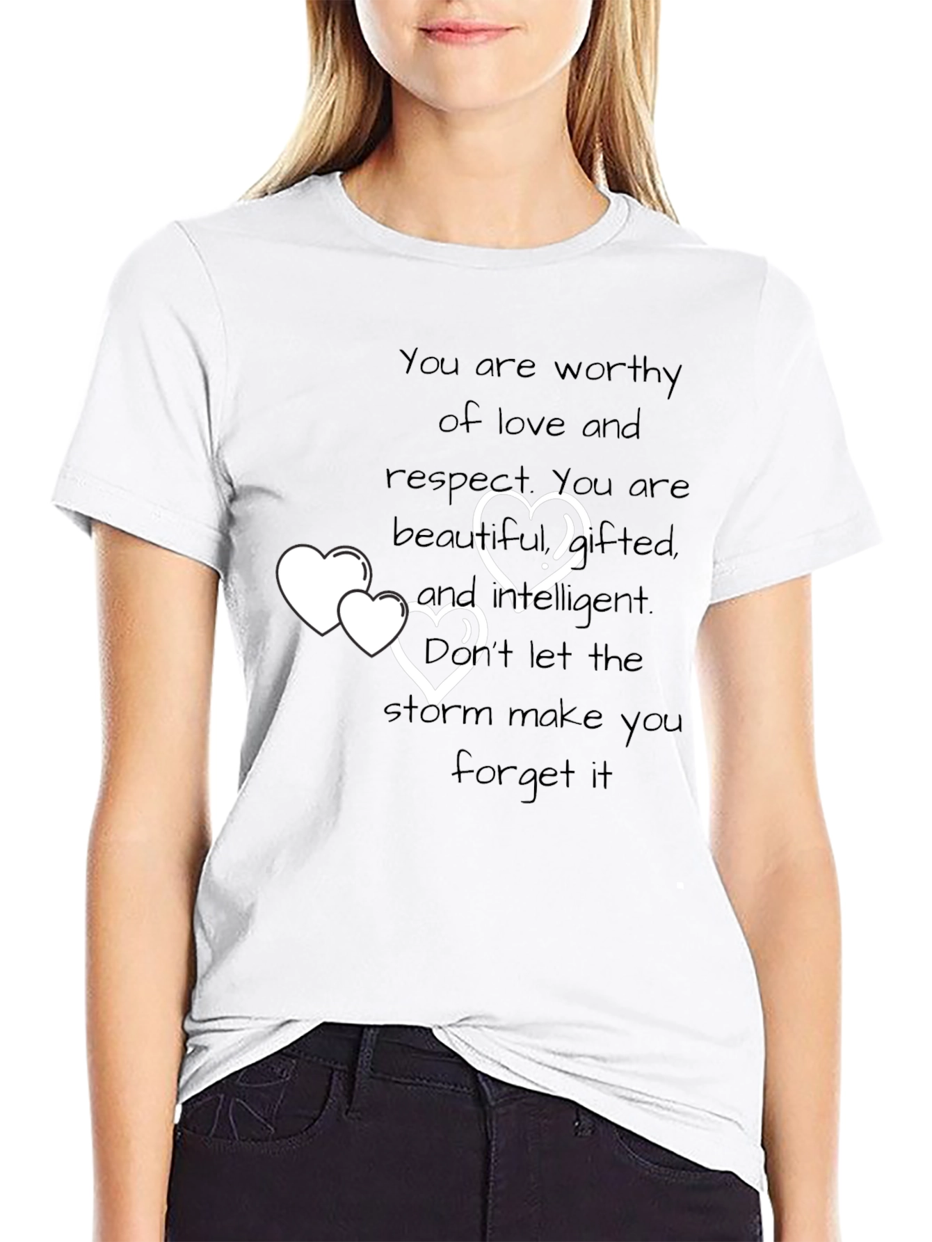 Inspirational Hearts Graphic T-Shirt
