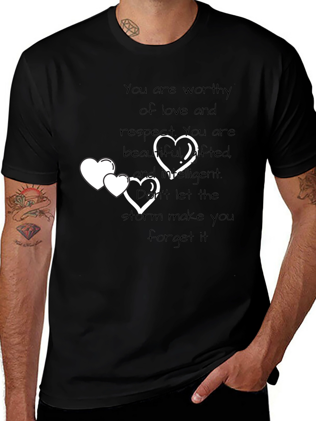 Inspirational Hearts Graphic T-Shirt