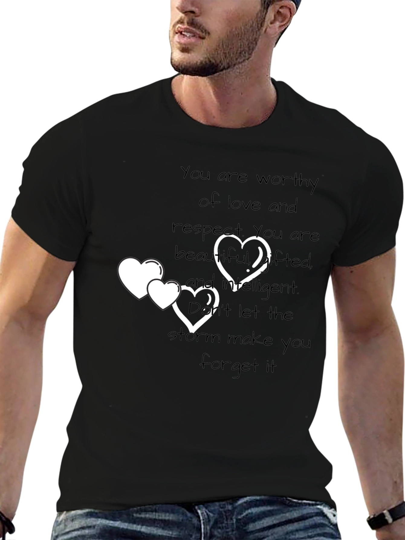 Inspirational Hearts Graphic T-Shirt