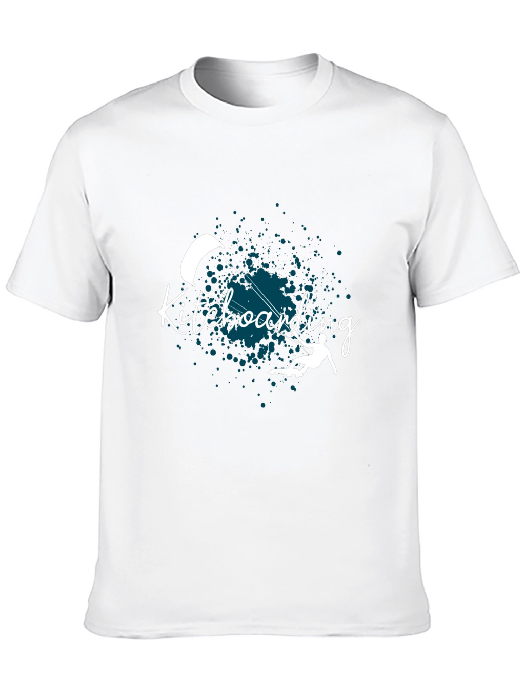 Kiteboarding Graphic Tee - Black Cotton T-Shirt