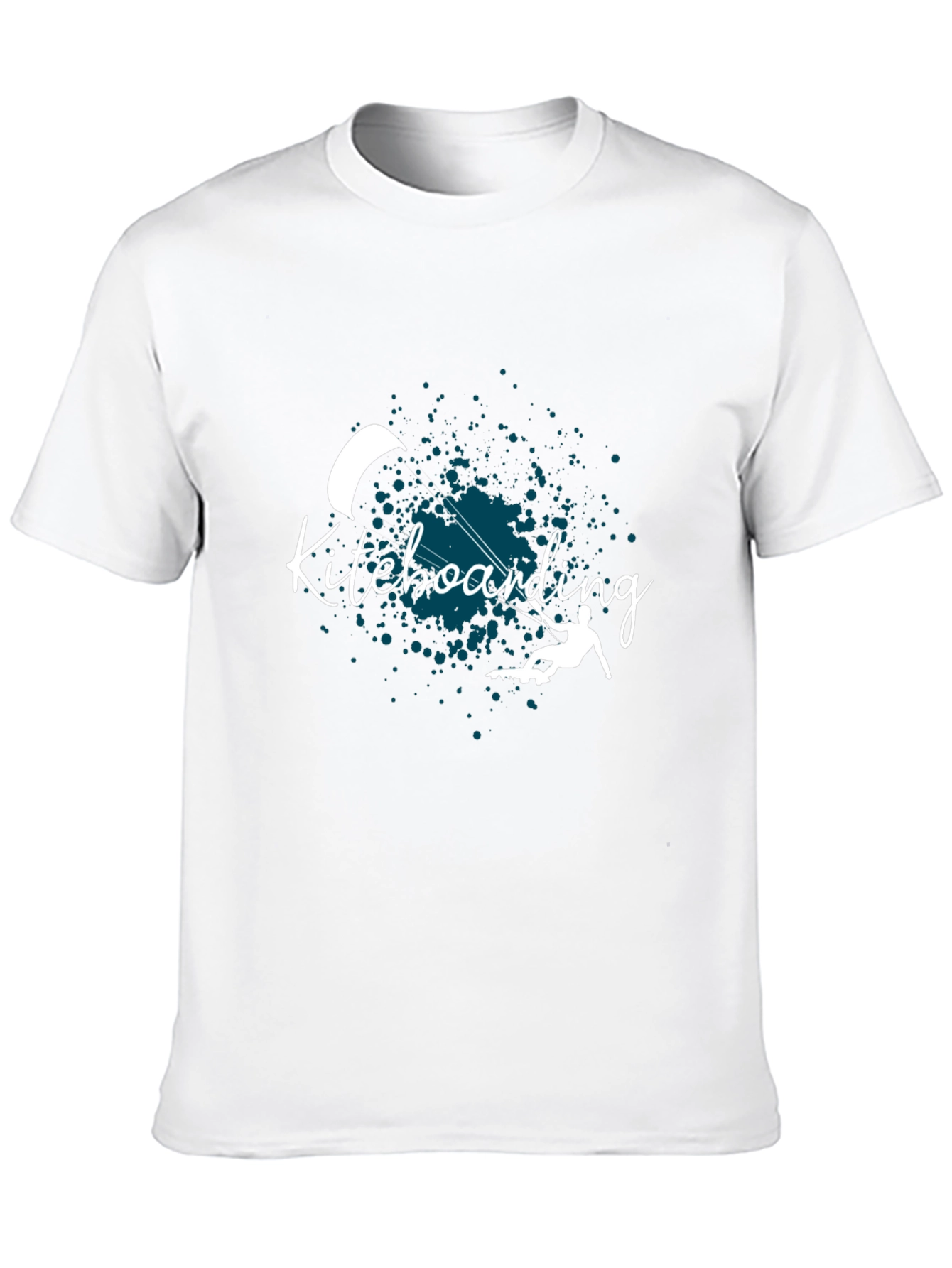 Kiteboarding Graphic Tee - Black Cotton T-Shirt