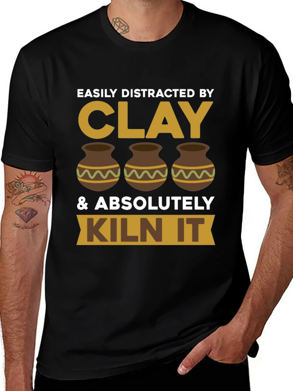 Clay Lover T-Shirt - Easily Distracted & Kiln It!
