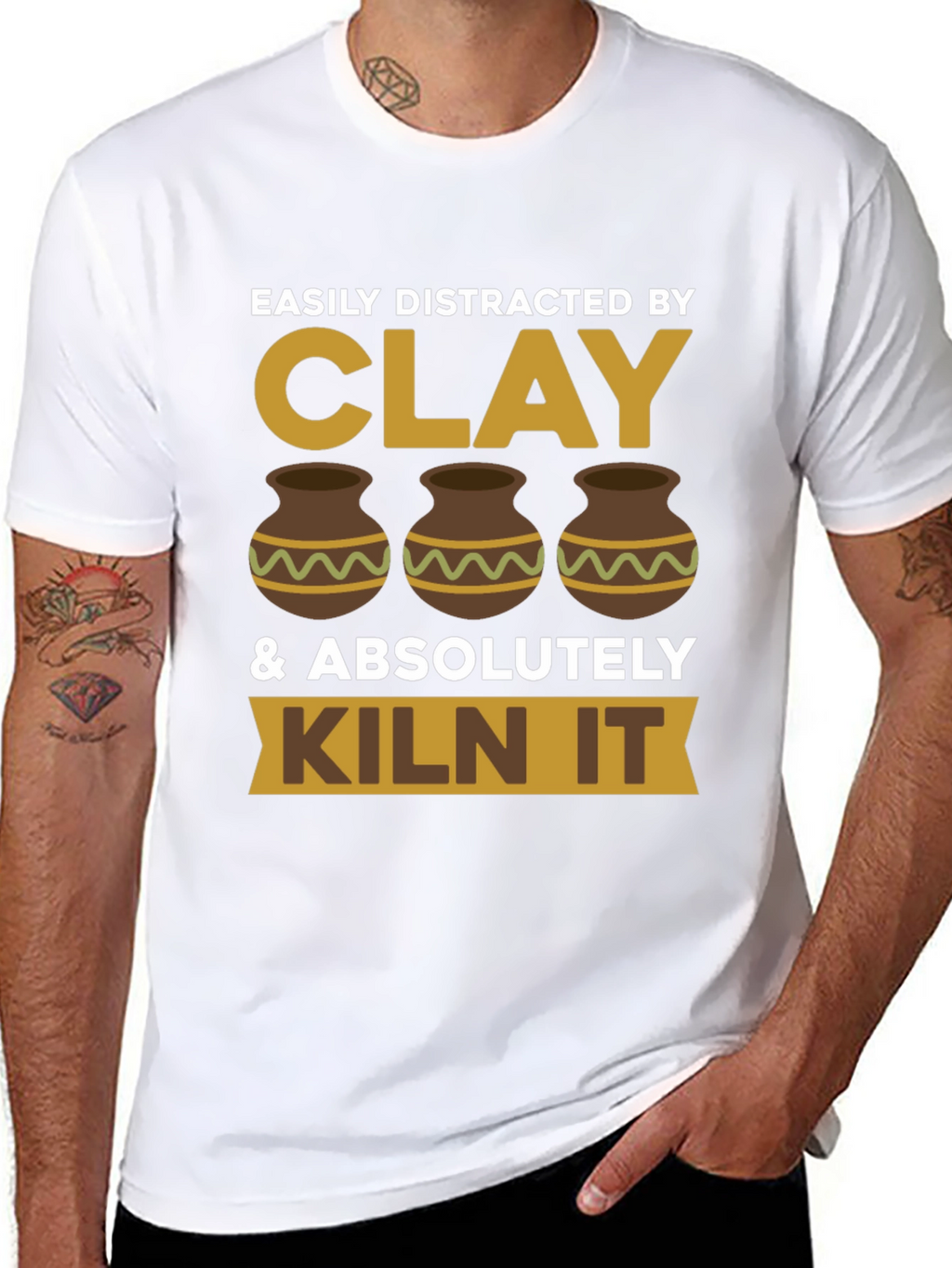 Clay Lover T-Shirt - Easily Distracted & Kiln It!