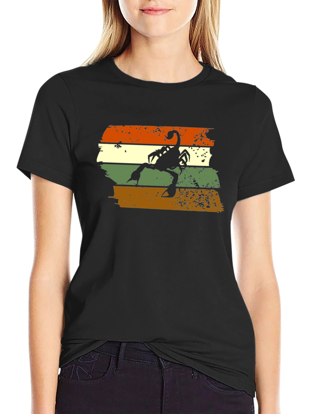 Retro Scorpion Graphic Tee - Black