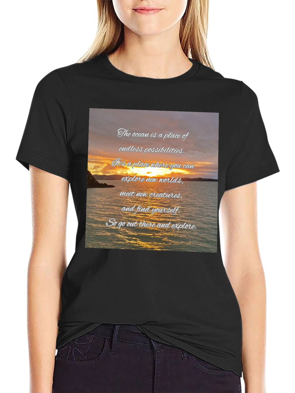 Ocean Sunset Quote Graphic Tee