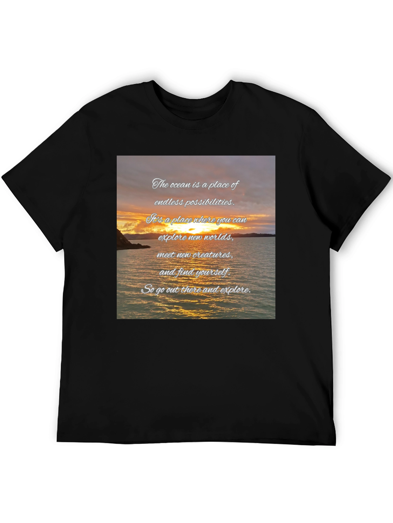 Ocean Sunset Quote Graphic Tee