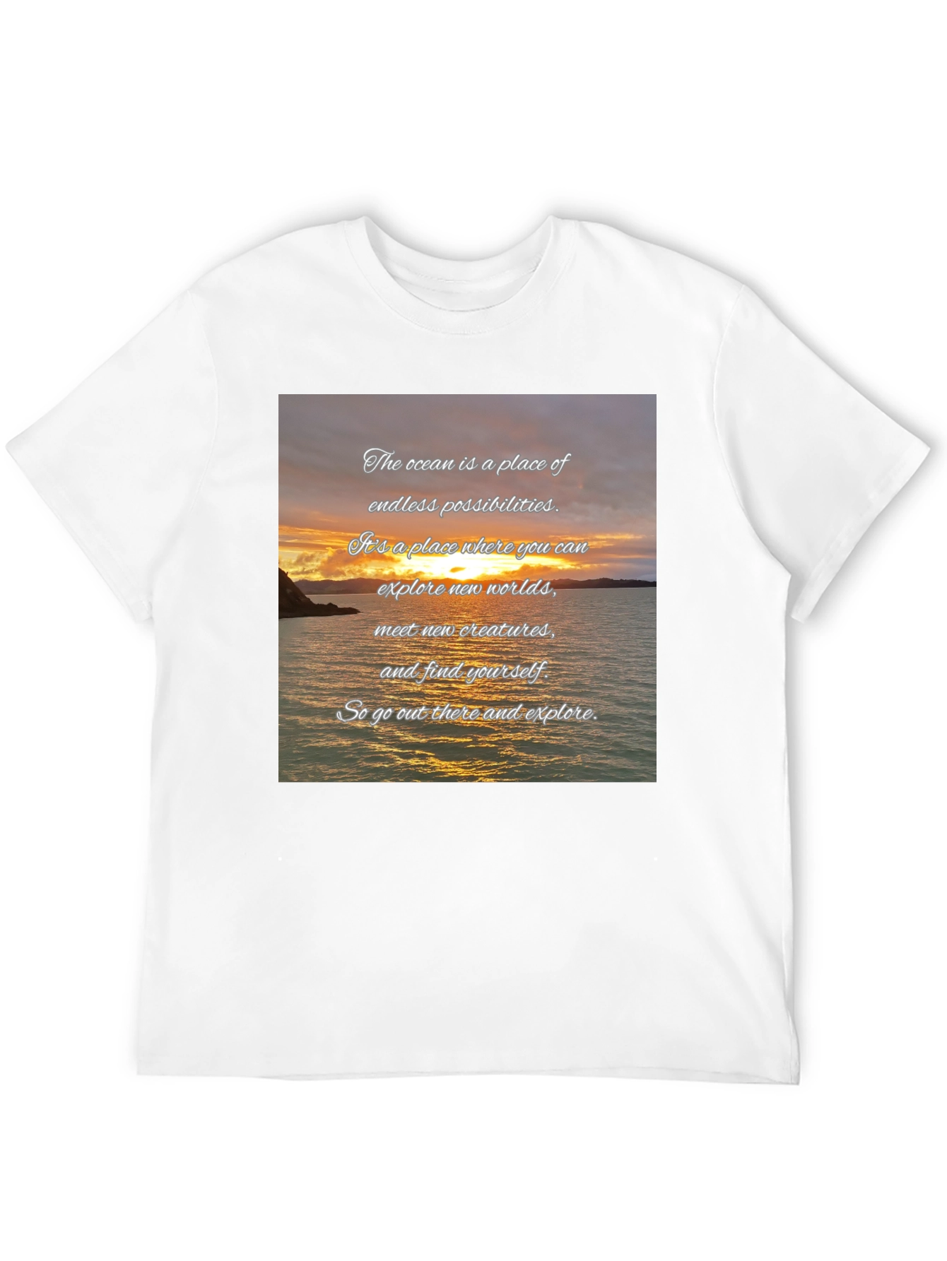 Ocean Sunset Quote Graphic Tee