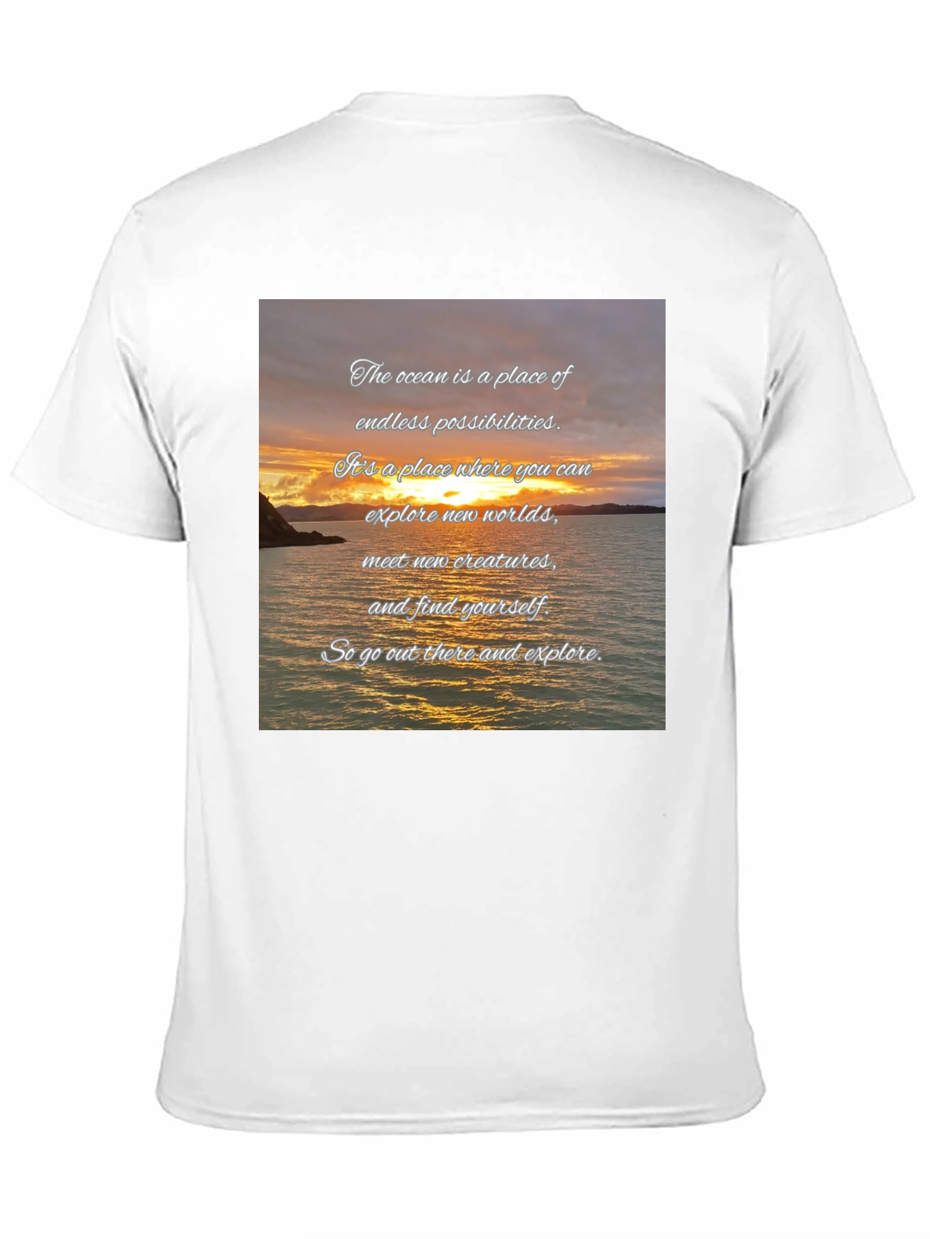 Ocean Sunset Quote Graphic Tee