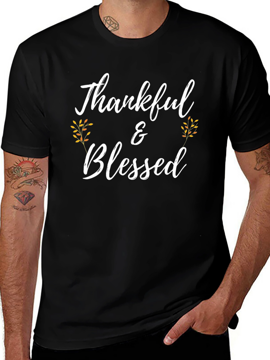 Thankful & Blessed Graphic T-Shirt