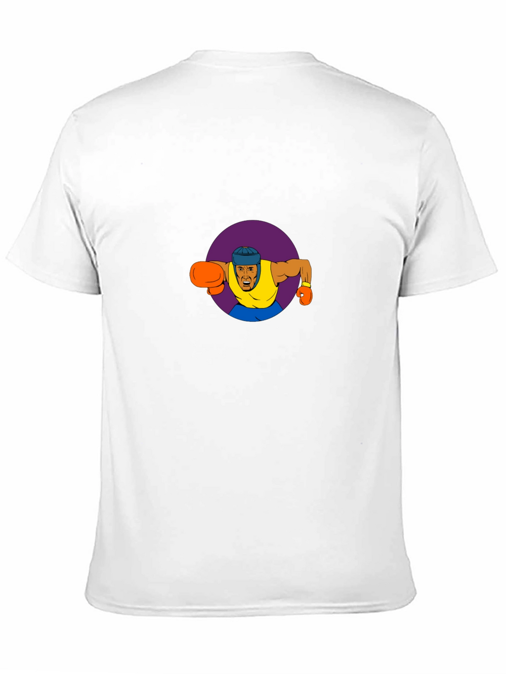 Cartoon Boxer Graphic Black T-Shirt