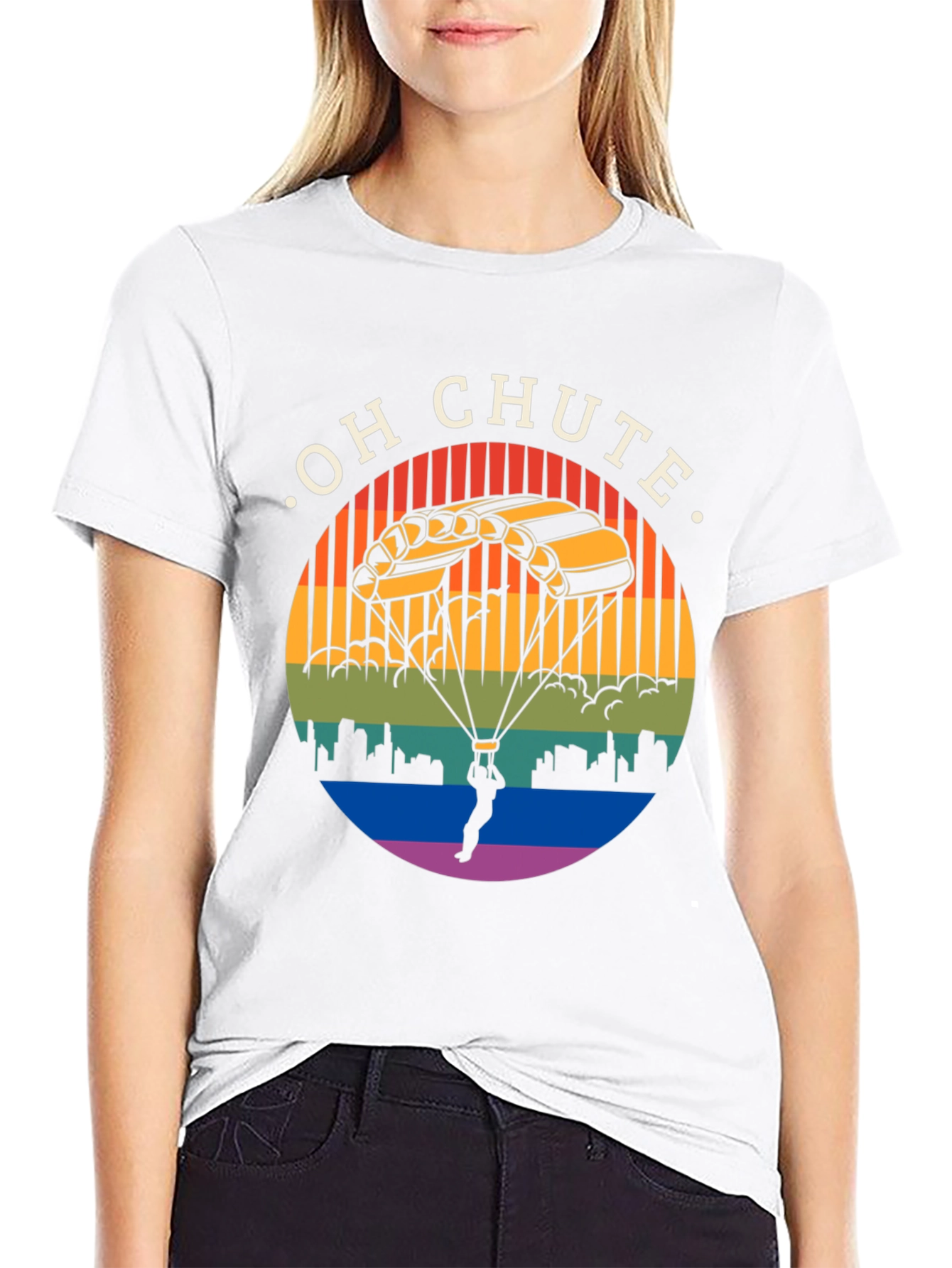 Oh Chute T-Shirt: Skydiving Graphic Tee