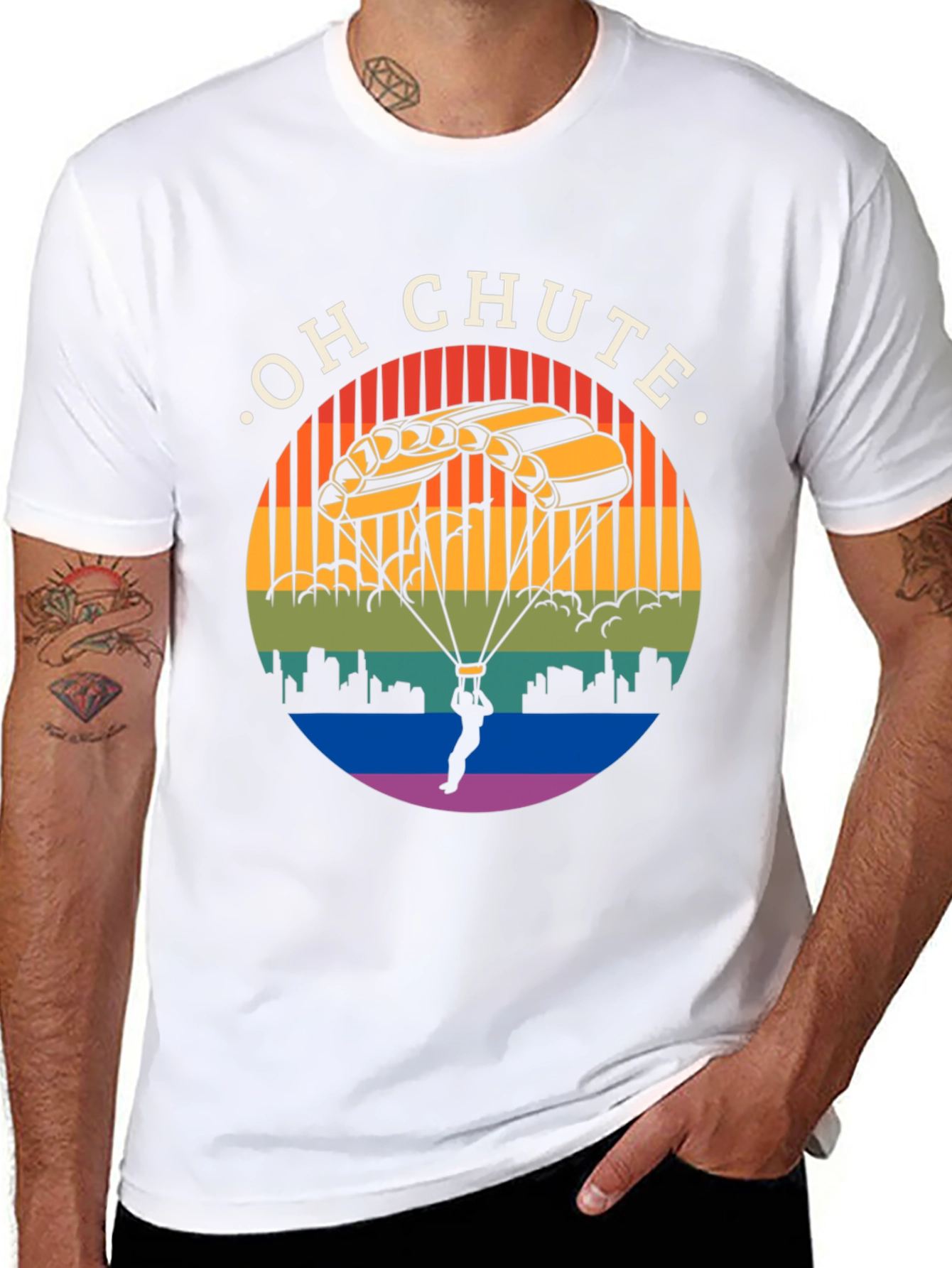 Oh Chute T-Shirt: Skydiving Graphic Tee