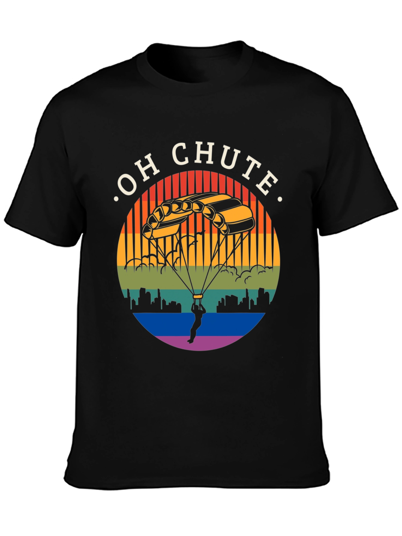 Oh Chute T-Shirt: Skydiving Graphic Tee