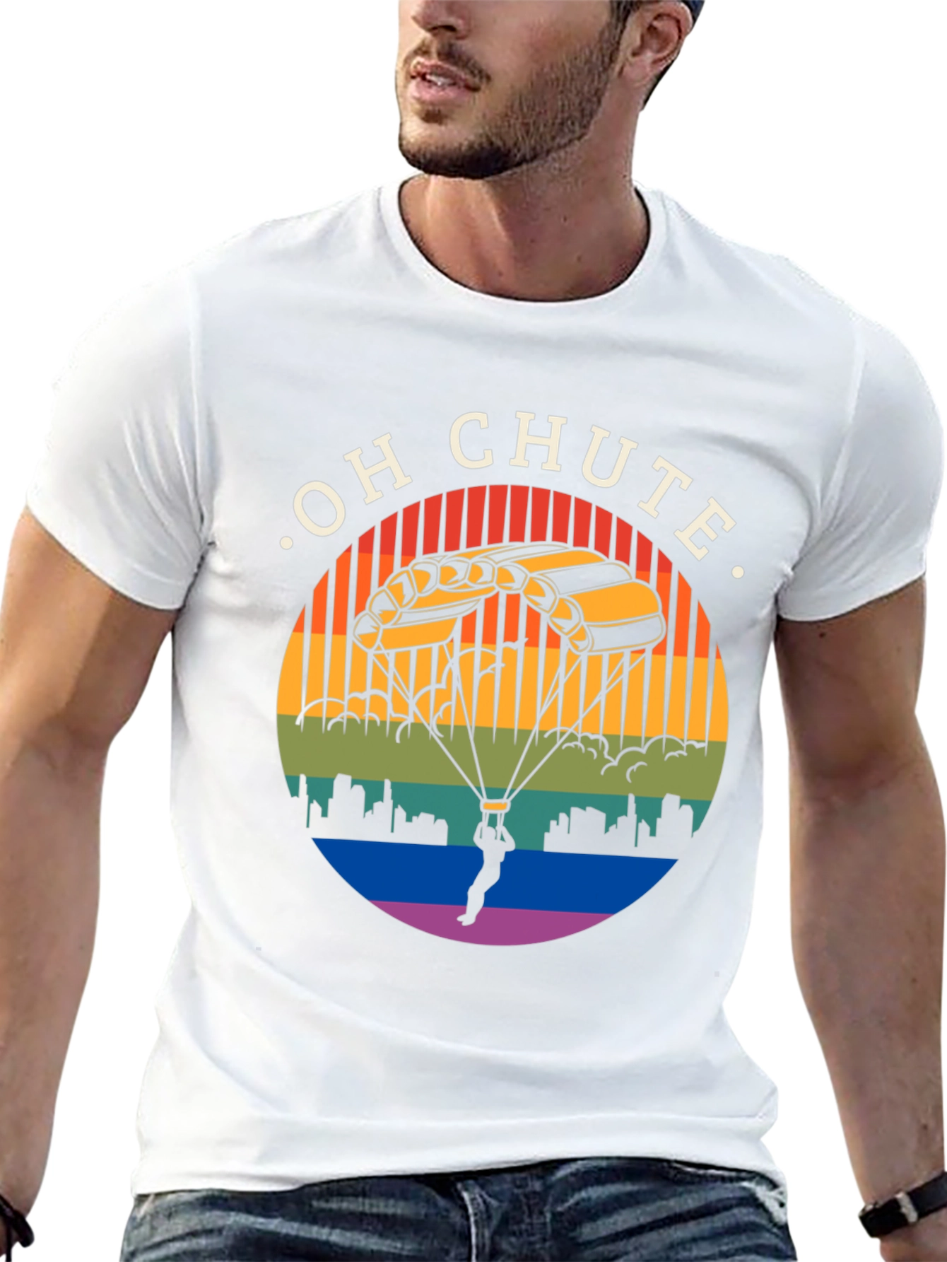 Oh Chute T-Shirt: Skydiving Graphic Tee