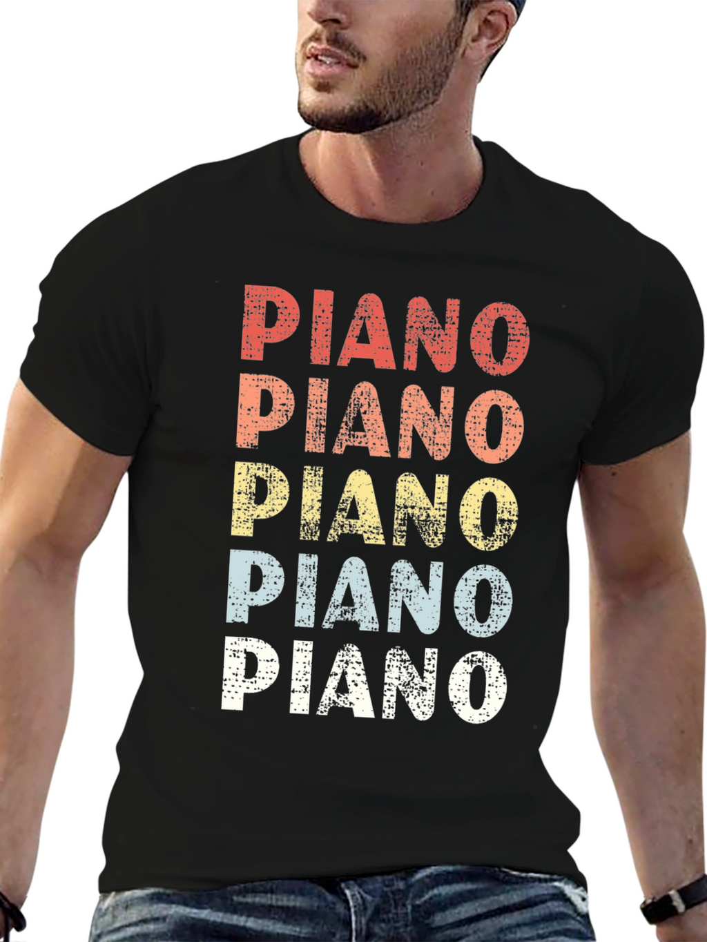 Retro Piano T-Shirt - Musician Gift
