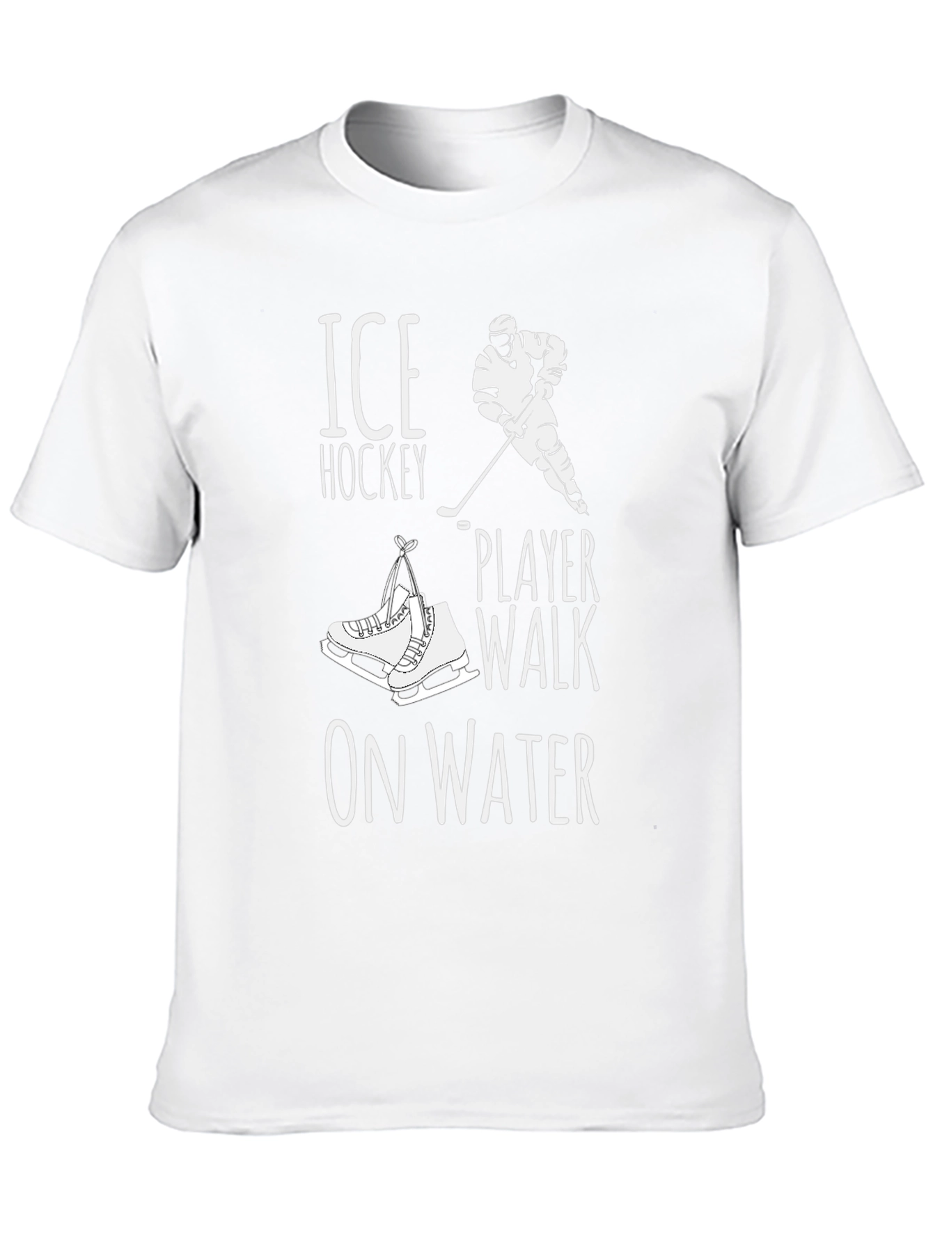 Ice Hockey Player Walk on Water Graphic T-Shirt