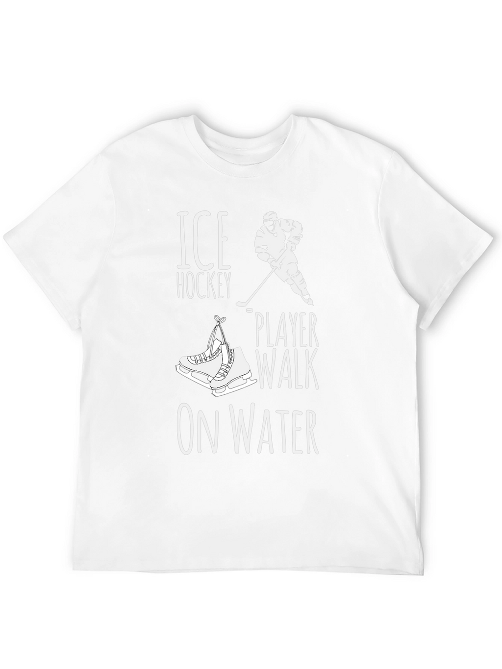 Ice Hockey Player Walk on Water Graphic T-Shirt