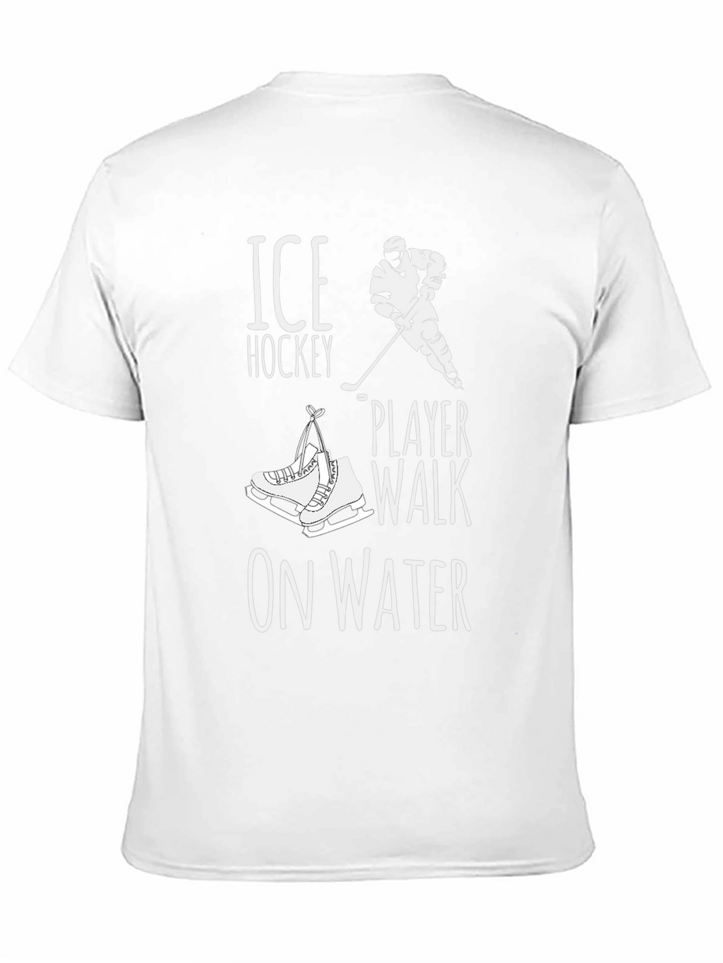 Ice Hockey Player Walk on Water Graphic T-Shirt