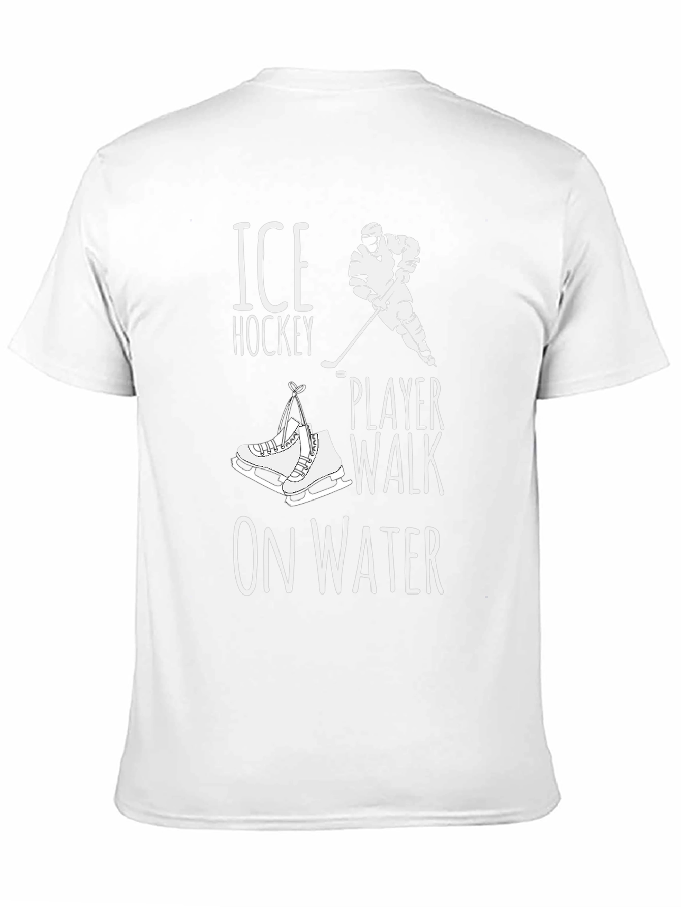 Ice Hockey Player Walk on Water Graphic T-Shirt