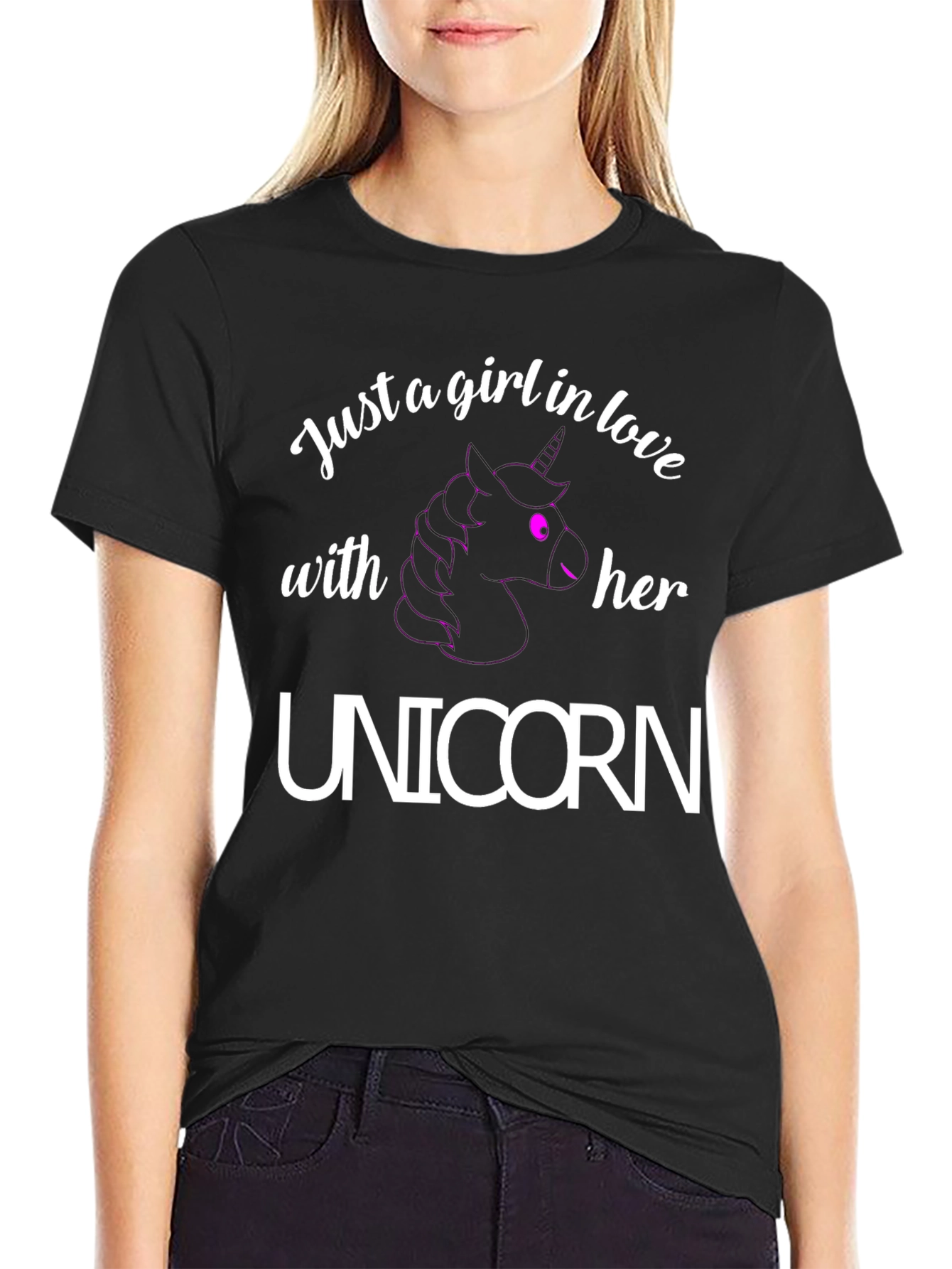 Unicorn Lover Tee - Just A Girl In Love