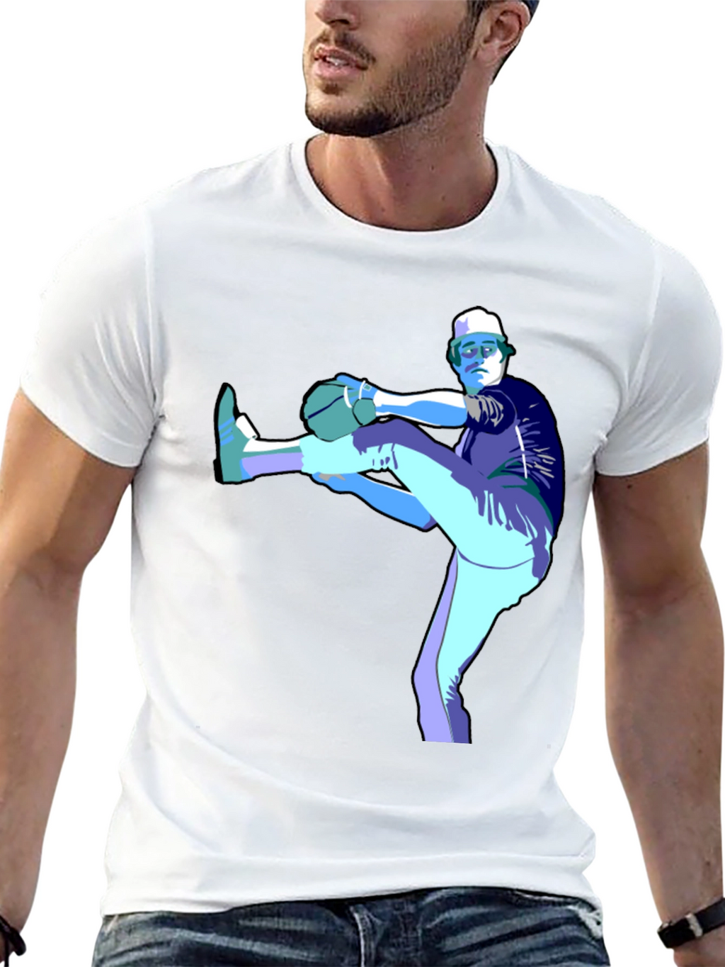Baseball Pitcher Graphic T-Shirt