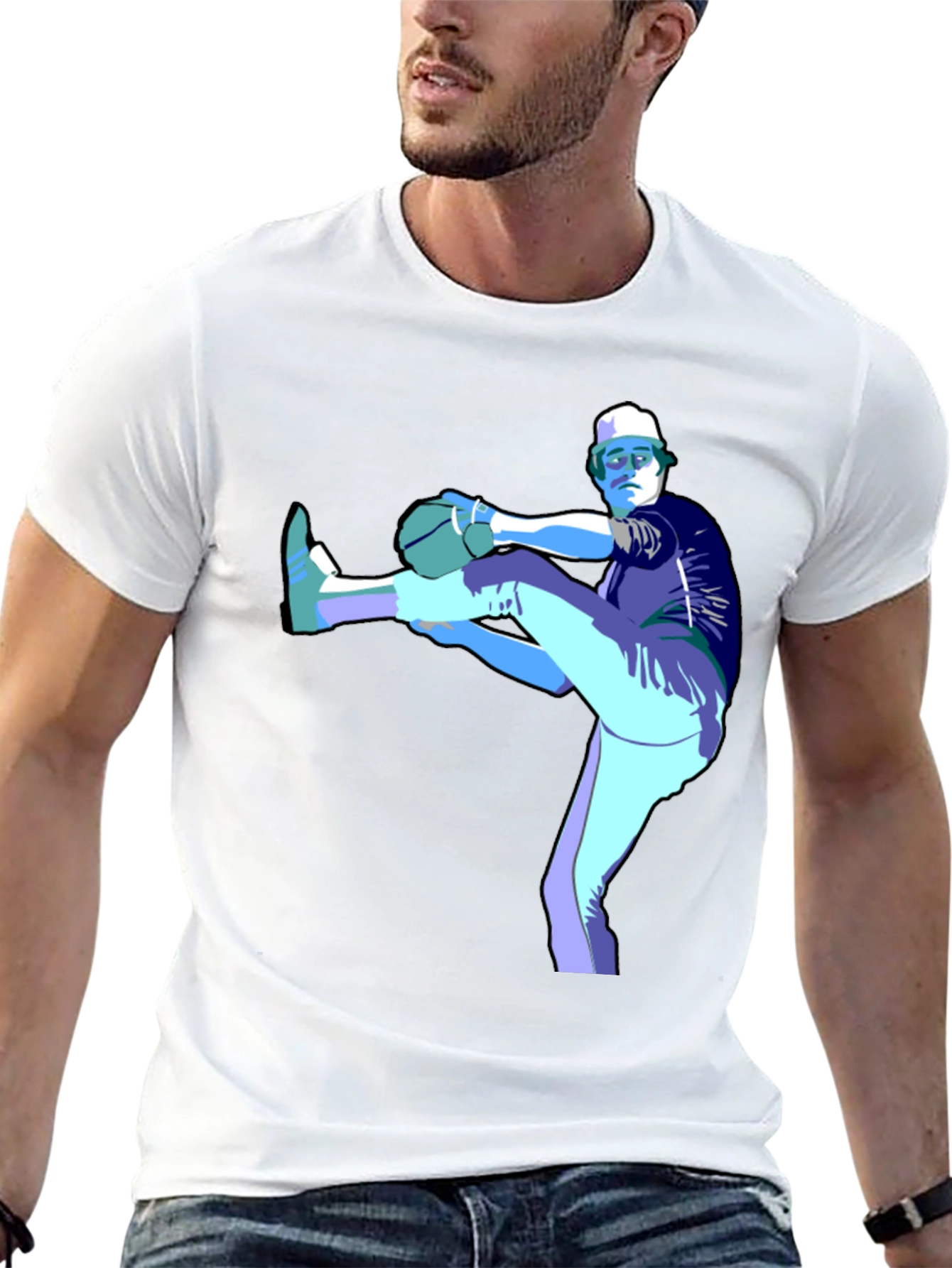 Baseball Pitcher Graphic T-Shirt