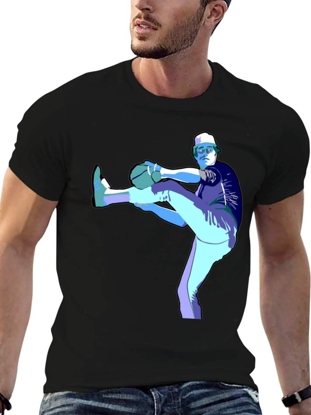 Baseball Pitcher Graphic T-Shirt