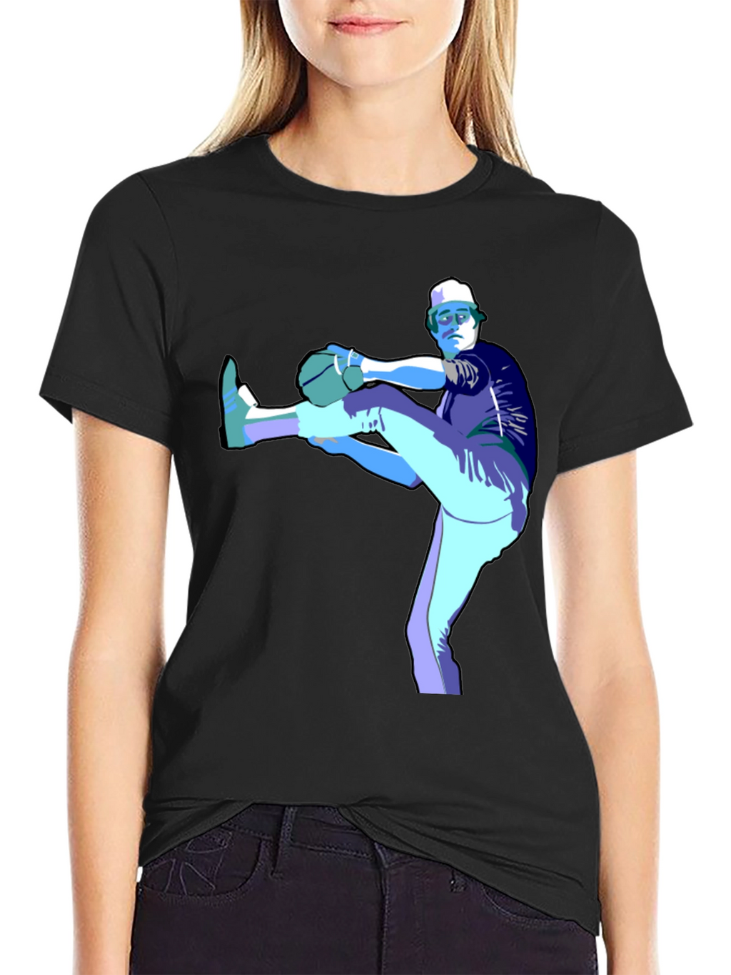 Baseball Pitcher Graphic T-Shirt