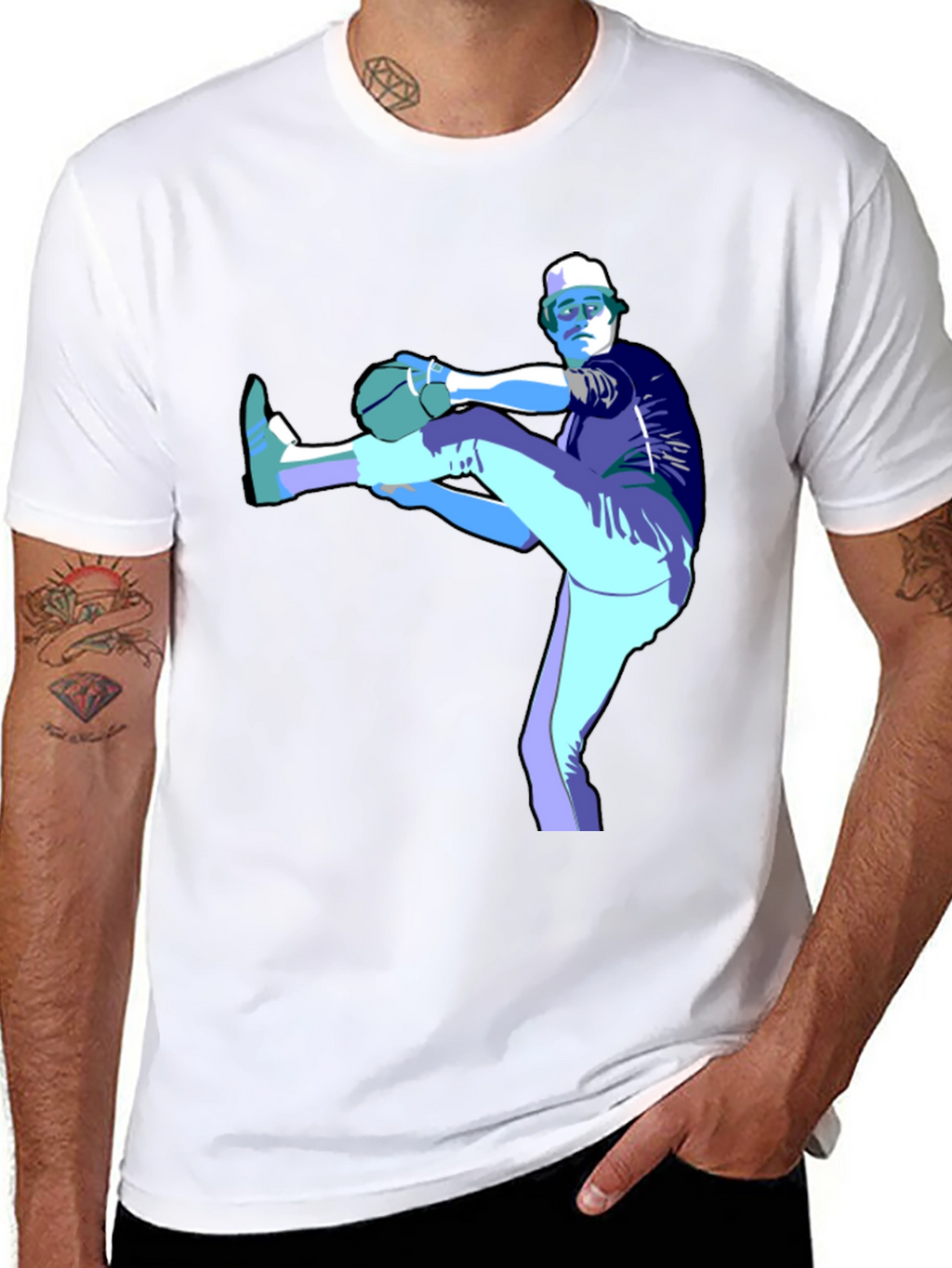 Baseball Pitcher Graphic T-Shirt