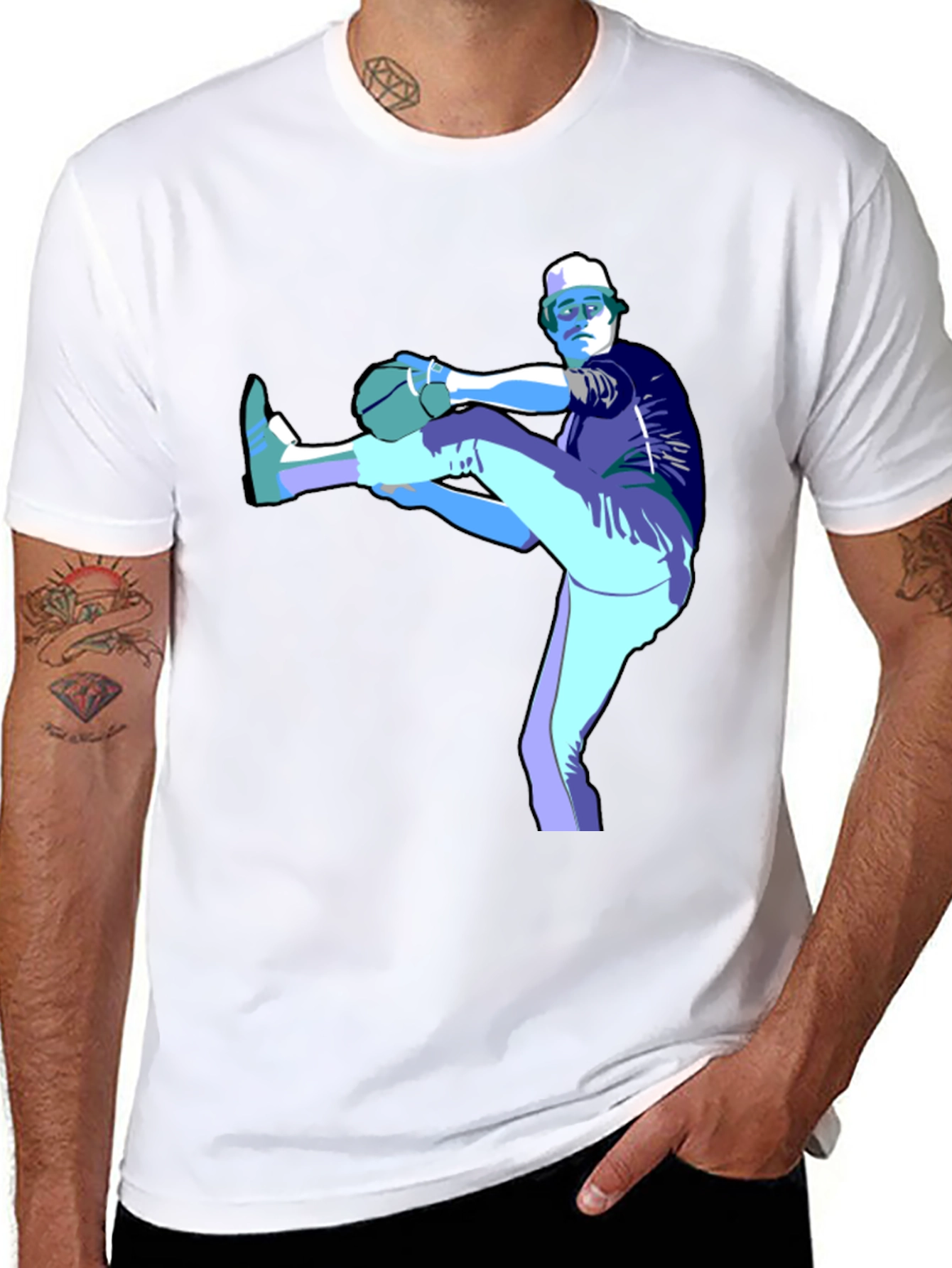 Baseball Pitcher Graphic T-Shirt