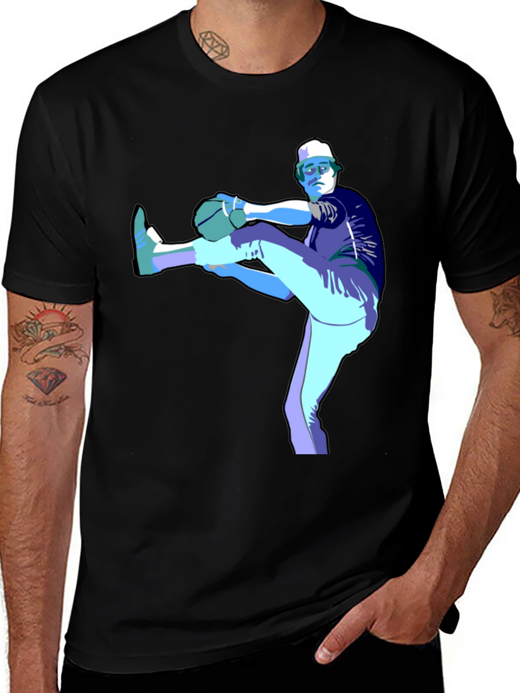 Baseball Pitcher Graphic T-Shirt