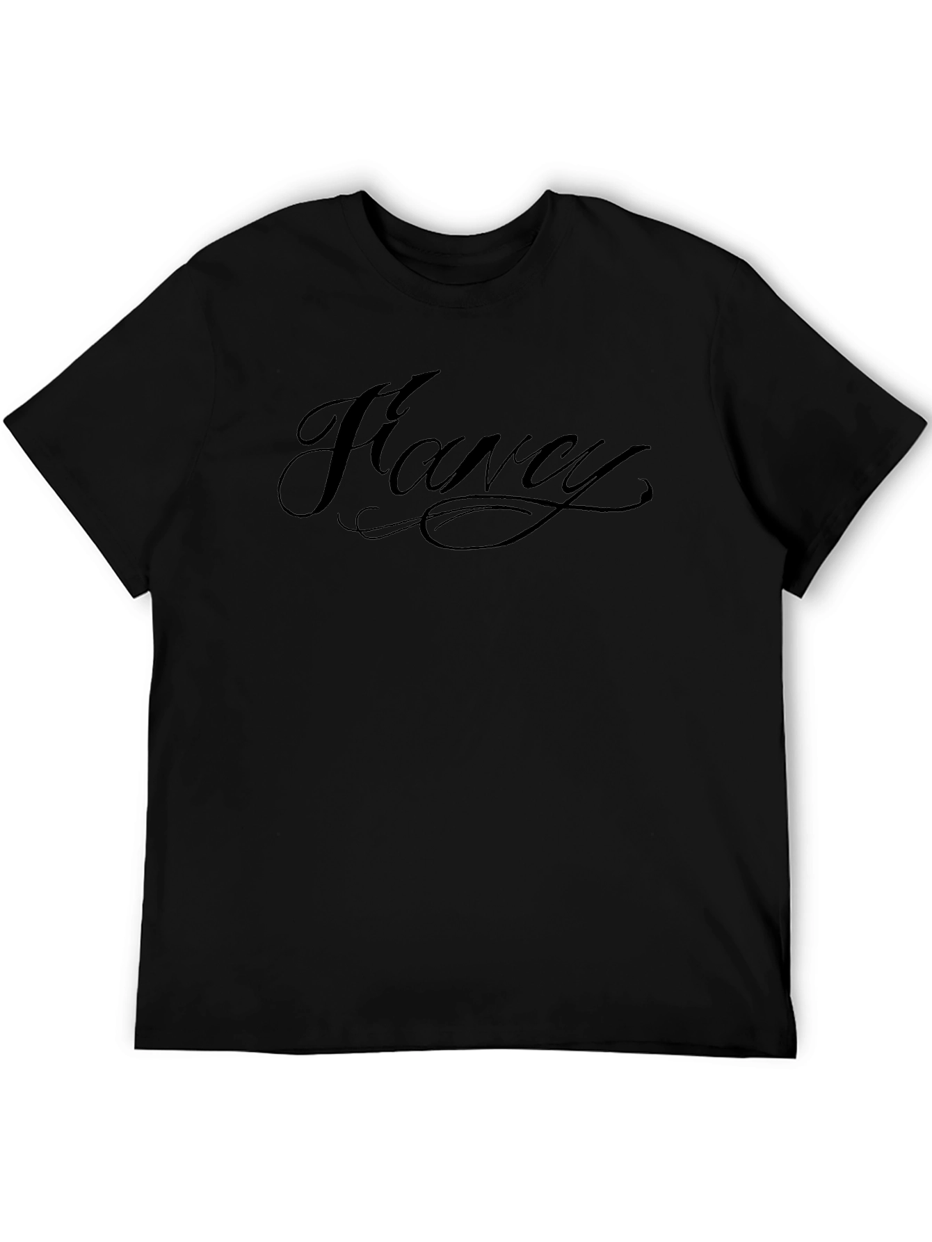 Flavey Script Black T-Shirt - Casual Style