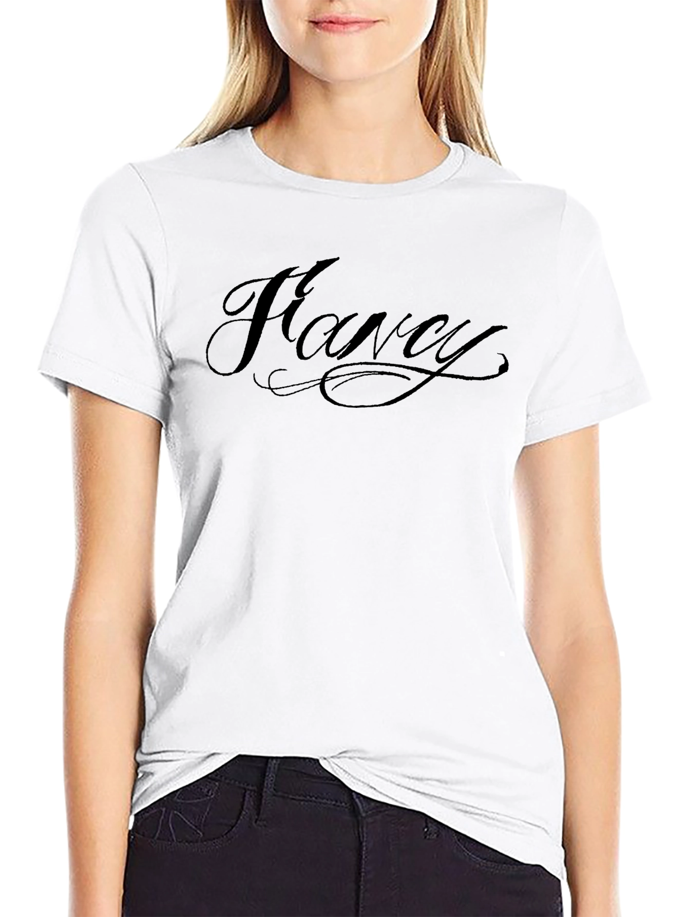 Flavey Script Black T-Shirt - Casual Style
